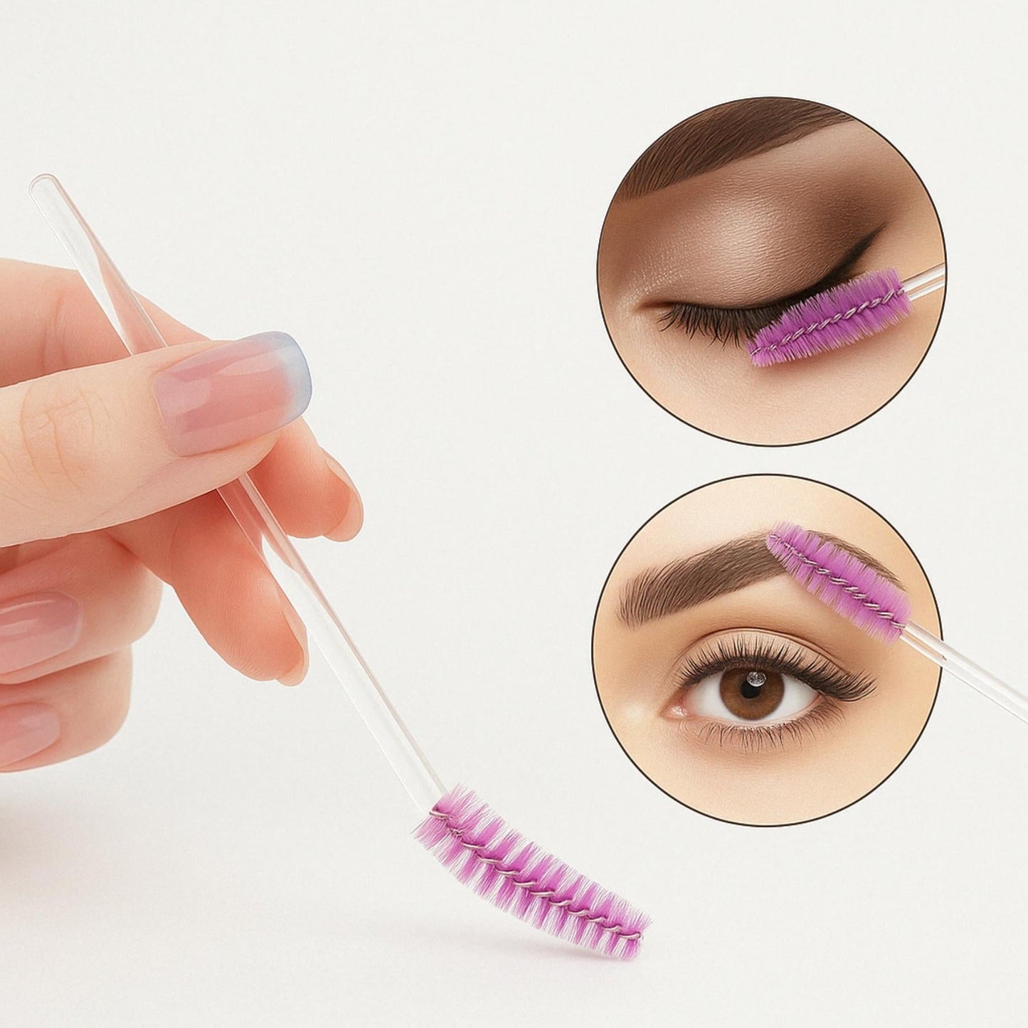 BrowLuxe – 50 Goupillon Précision pour Sourcils Parfaits