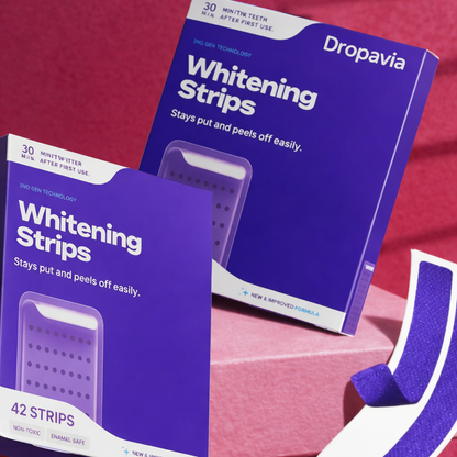 Teeth Whitening Strips By Dropavia – Visible Results in 30 Minutes