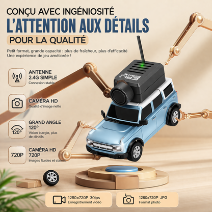 Mini Voiture FPV avec Caméra HD et LED