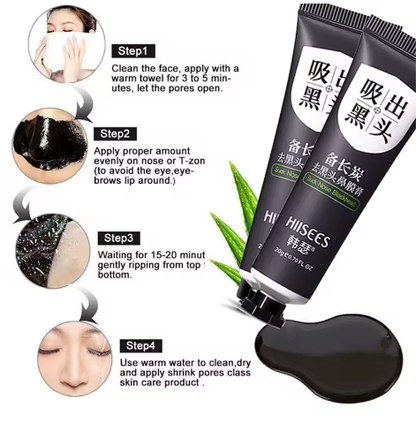 Masque Peel-Off au Charbon Actif – Anti Points Noirs & Pores Dilatés